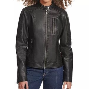 Women's LEVIS Black faux Leather Jacket